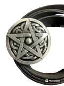 PENTAGRAM Buckle with belt celtic knot design Occult image