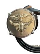 HONEY BEE buckle with belt Western round gold design