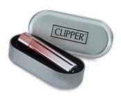 Silver Gradient Metal Clipper Lighter In Gift Tin image