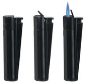 Black Jet Flame Metal Clipper Lighter In Gift Tin image