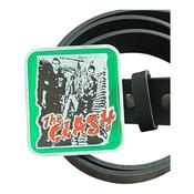 The CLASH buckle with belt punk rock music band design image