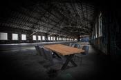 Charlotte X Leg Table Straight Edge image