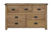 Saoirse Oak Wide Chest 7 Drawers image