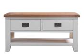 Skellig Cream and Oak 2 Drawer Coffee Table image