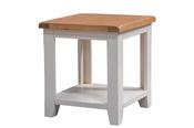 Skellig Cream and Oak Lamp Table image