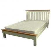Skellig Cream and Oak Low End Bed Frame image