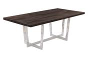 Palermo Dark Oak 2.2m Chrome Leg Table image