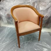 Ref. 2-2-099 Cherrywood Tub armchair w/salmon fabric image