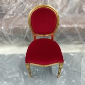 Set of 6 CHAIRS in Gold leaf - Red Velvet