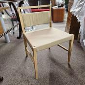 Modern solid oak chair w/removable cover