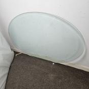 OVAL glass top for dining table 180x110cm