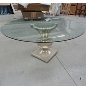 ROUND glass top for dining table D 140cm