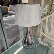 Table Lamp Chrome base - white shade.