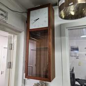 Wall Clock Cherrywood w/door/storage image