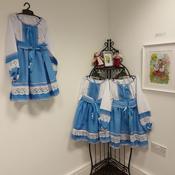 VYSHIVANKA Costume for girls BLUE (Blouse, Skirt, Belt)