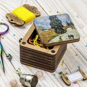 Wood craft box with art print lid van Gogh  FLZB(N)-068