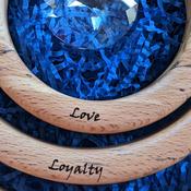 Personalised 2 Ring Suncatcher - Artwood Ireland image