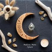 Friendship Ornament – Engraved Wooden &amp; Crystal Suncatcher