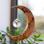Maple Wood Gift | Irish Handmade Moon Suncatcher image