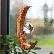 Maple Wood Gift | Irish Handmade Moon Suncatcher image