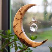 Maple Wood Gift | Irish Handmade Moon Suncatcher image