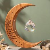 Large Personalised Wooden Gift – Irish Wooden Moon Suncatcher image