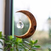 Maple Wood Gift | Irish Handmade Moon Suncatcher image