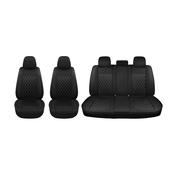 Auto Choice 5pc Premium Faux Leather Seat Cover Set – Black – PMSCP1