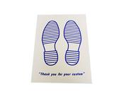 Paper Floor Mats With Footprints - 250 Pack