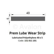 40mm x 5mm Prelube Flat   10ft Length