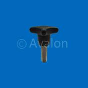 Star knob 30mm M8x25 male Black