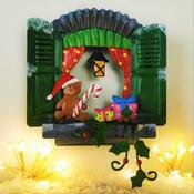 Teddy Bear Christmas Window