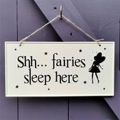 Metal Sleeping Fairy Sign