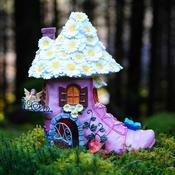 Fairytale Pink Boot Fairy House
