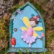 Blue Ballerina Fairy Door
