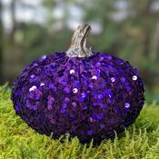 Purple Sequined Pumpkin