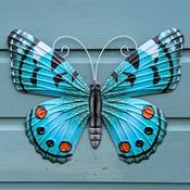 Turquoise Giant Metal Butterfly image
