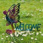 Metal Fairy Welcome Sign