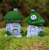 2 Mini Flock Fairy Houses