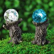 Set of Two Crystal Gazing Balls