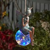 Solar Hanging Fairy Orb, (Colour Changing). image