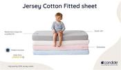 Candide Cot 100% Cotton Fitted Sheets, 120 x 60cm - Assorted Colours image