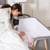 Night Night Bedside Crib, Sheets &amp; Mattress Protector Bundle image