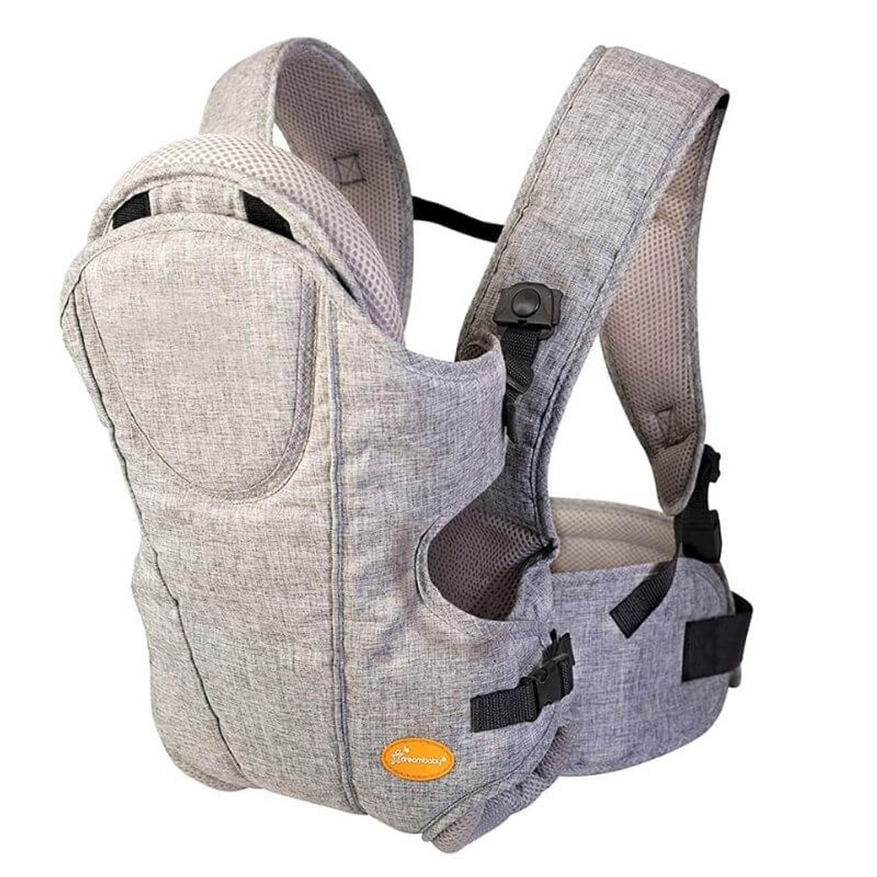 Dreambaby Oxford Ergonomic 3-In-1 Baby Carrier - Grey, Adjustable, Breathable, Padded Straps