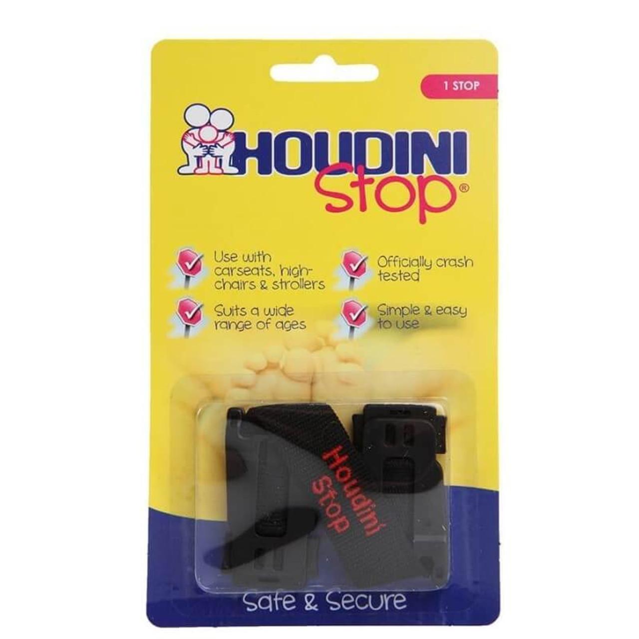 Houdini Stop | Carseats, High-Chairs & Strollers | Crash Tested | Safe & Secure | Easy to Use | Image Features