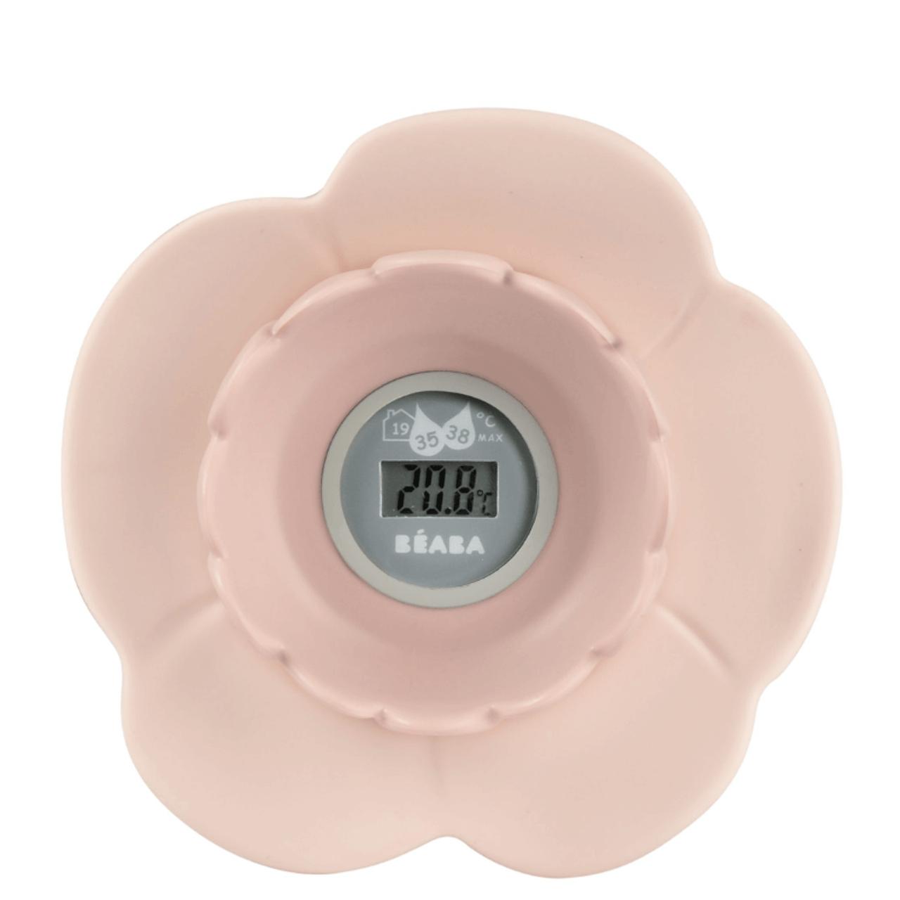 Beaba Lotus Digital Thermometer - Pink, Digital Display, Lotus Shape