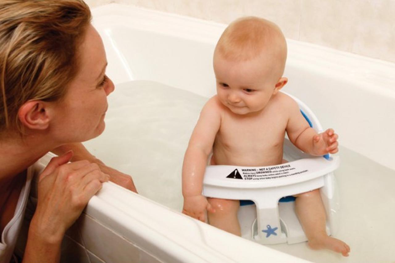 Dreambaby Bath Seat with Heat Sensor, Padded Seat, and Backrest for Baby