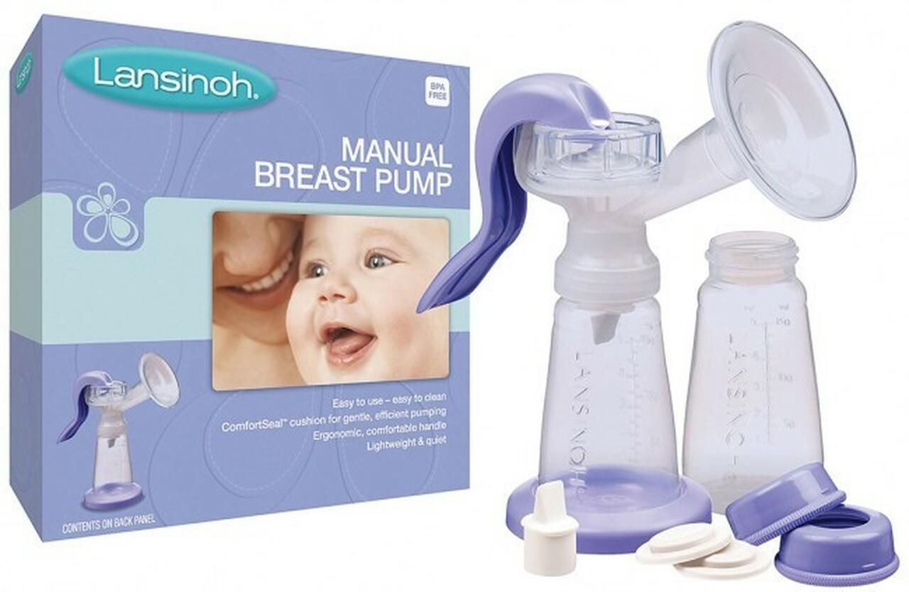 Lansinoh Manual Breast Pump - Easy to use, Gentle pumping, Ergonomic handle, Lightweight, BPA Free