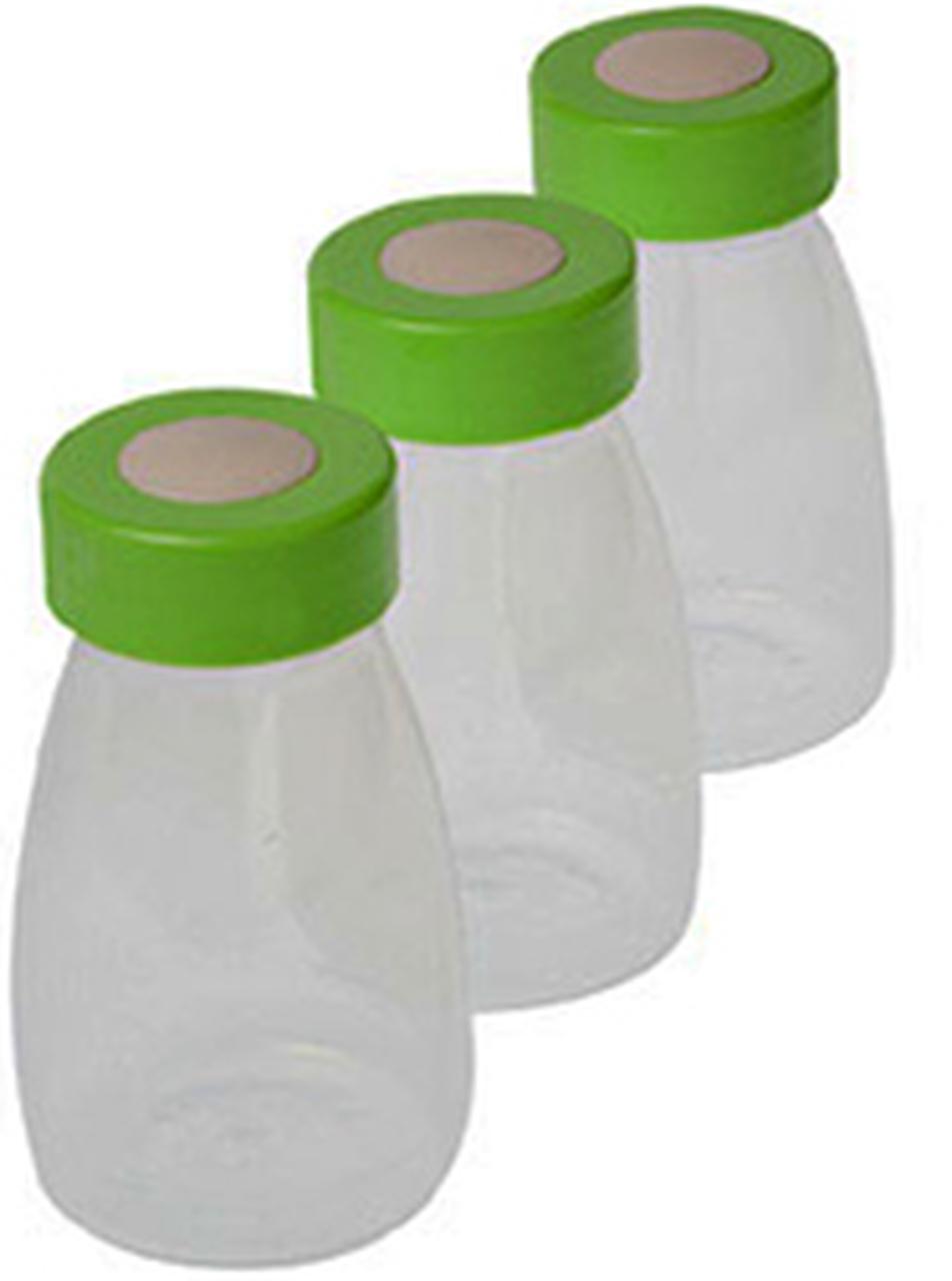 ARDO Bottle Set BPA-Free 150ml Capacity with Green Lids, Clear Bottles, ARDO Logo