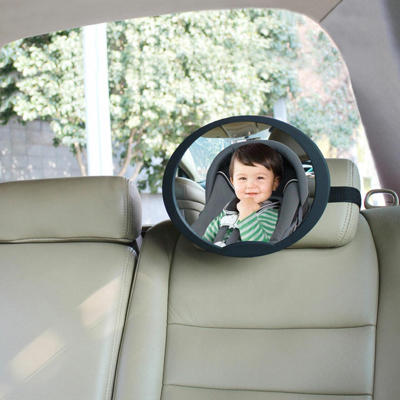 Babydan Adjustable Rear Seat Wide Angled Mirror - Size L - 360 degree vision, Adjustable, Easy to mount